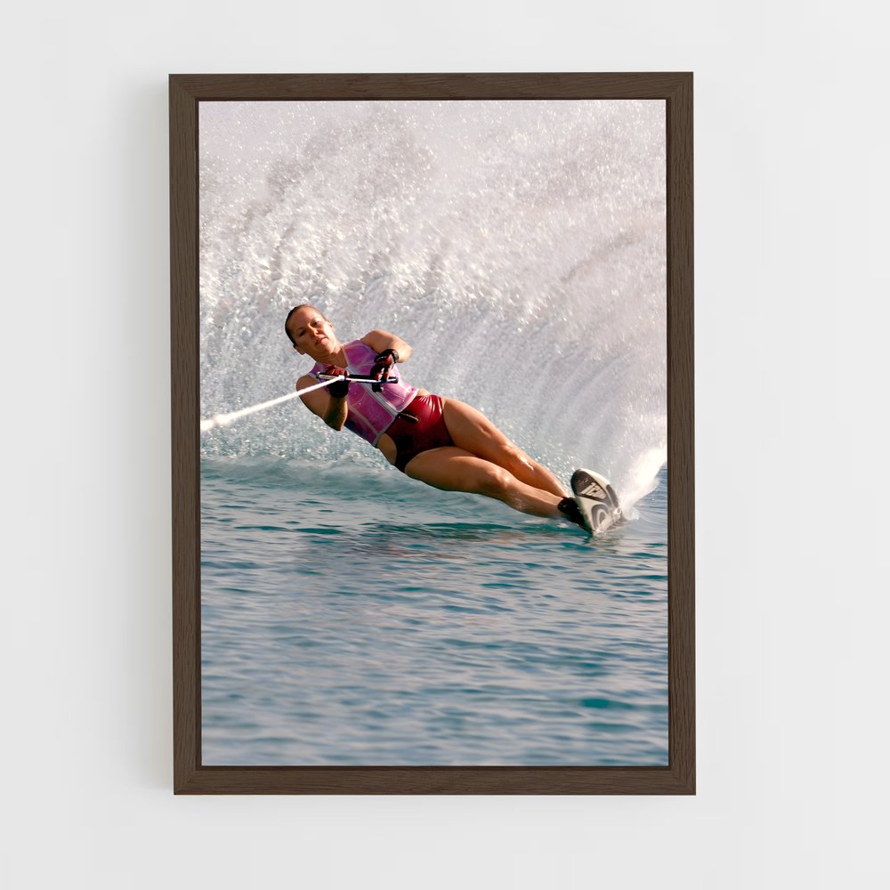 Poster Glisse Océanique – affiche Ski nautique (vue 5)